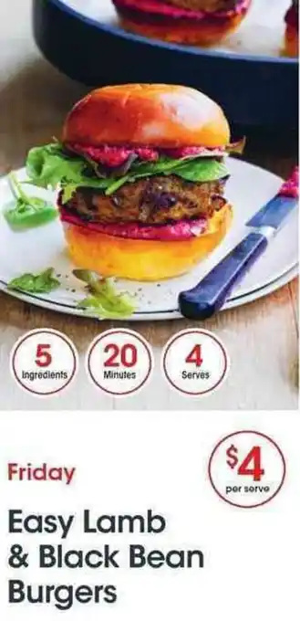 Easy Lamb & Black Bean Burgers