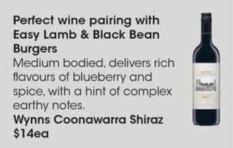 Coles Wynns Coonawarra Shiraz offer