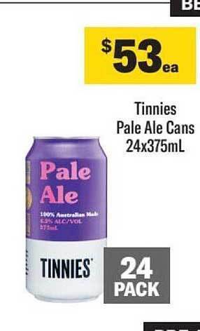 Liquorland Tinnies pale ale cans offer