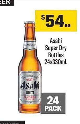 Liquorland Asahi super dry bottles offer