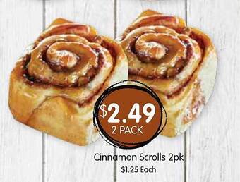 Spudshed Cinnamon scrolls offer