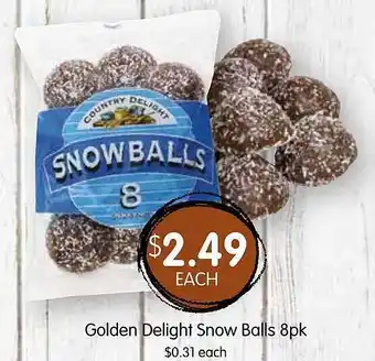 Spudshed Golden delight snow balls offer