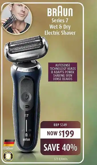Shaver Shop Braun series 7 wet & dry eletric shaver offer