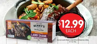 Spudshed Benny's lamb shank in red wine & rosemary offer