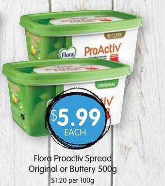 Spudshed Flora proactiv spread original or buttery offer