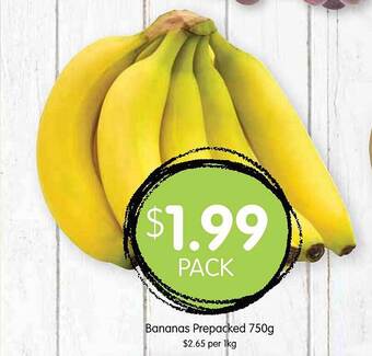 Spudshed Bananas prepacked offer