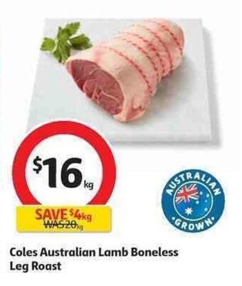 Coles Coles Australian Lamb Boneless Leg Roast offer