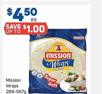 Foodland Mission wraps offer