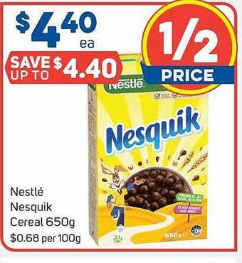 Foodland Nestlé nesquik cereal offer