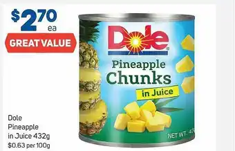 Foodland Dole pineapple in juice offer