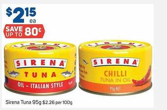 Foodland Sirena tuna offer