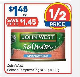 Foodland John west salmon tempters offer