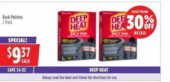 Wizard Pharmacy Deep heat back patches offer