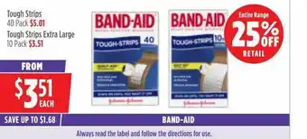 Wizard Pharmacy Band-aid tough strips or extra large offer