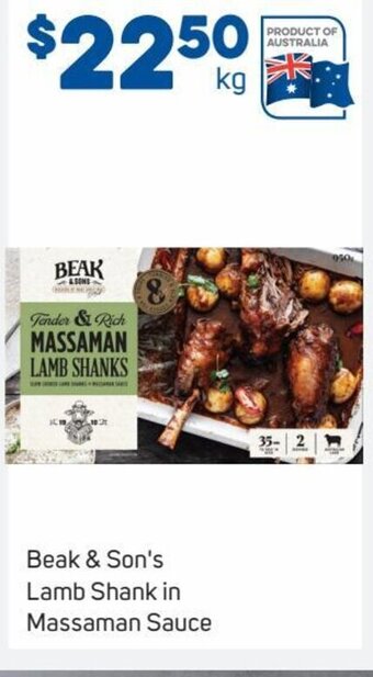 Foodland Beak & Son's Lamb Shank in Massaman Sauce offer