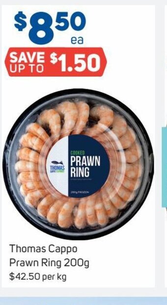 Foodland Thomas Cappo Prawn Ring 200g offer