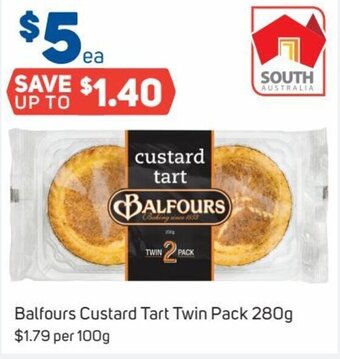 Foodland Balfours Custard Tart Twin Pack 280g offer