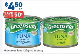 Foodland Greenseas Tuna 425g offer