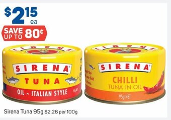 Foodland Sirena Tuna 95g offer