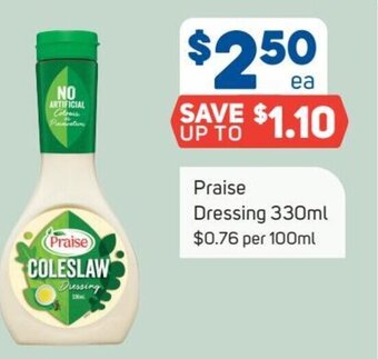 Foodland Praise Dressing 330ml offer