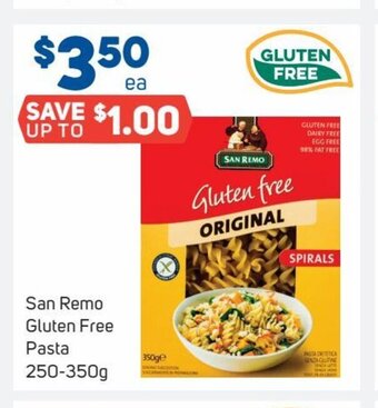 Foodland San Remo Gluten Free Pasta 250-350g offer