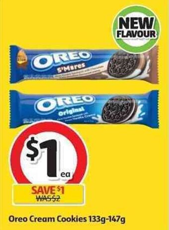 Coles Oreo Cream Cookies 133g-147g offer