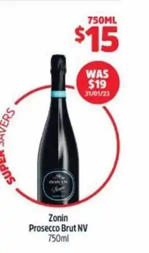 BWS Zonin prosecco brut nv offer