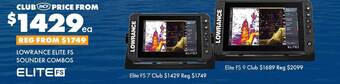 BCF Lowrance elite fs sounder combos offer
