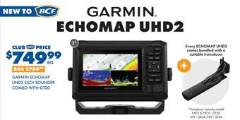 BCF Garmin echomap uhd2 55cv sounder combo with gt20 offer