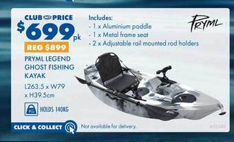 BCF Pryml legend ghost fishing kayak offer