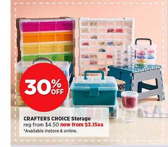 Spotlight Crafters choice storage offer