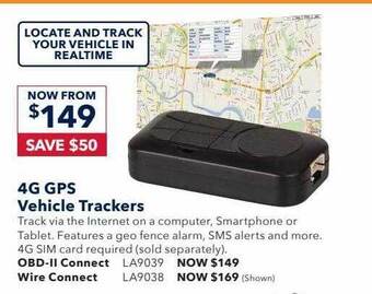 Jaycar Electronics 4g gps vehicle trackers offer