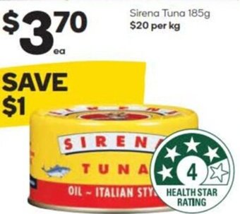 Woolworths Sirena Tuna 185g offer