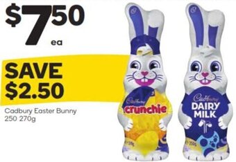 Woolworths Cadbury Easter Bunny 250 270g offer