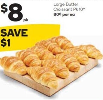Woolworths Large Butter Croissant Pk 10* offer
