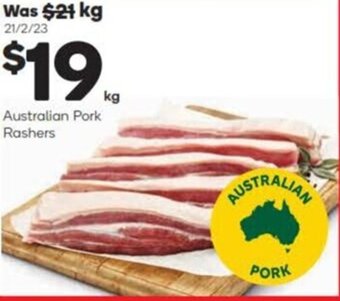 Woolworths Australian Pork Rashers offer