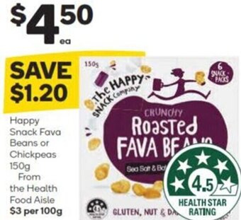 Happy Snack Fava Beans or Chickpeas 150g