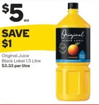 Woolworths Original Juice Black Label 1.5Litre offer