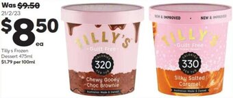 Woolworths Tilly s Frozen Dessert 475ml offer