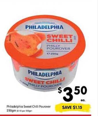 Spar Philadelphia sweet chilli pourover offer