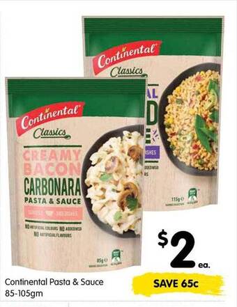Spar Continental pasta & sauce offer