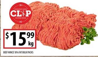 Supabarn Beef mince 10% fat bulk packs offer