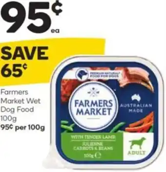 Woolworths Farmers Market Wet Dog Food 100g offer
