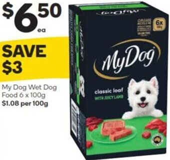 Woolworths My Dog Wet Dog Food 6 x 100g offer
