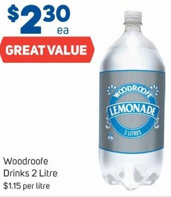 Foodland Woodroofe Drinks 2 Litre offer