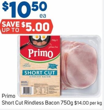 Foodland Primo Short Cut Rindless Bacon 750g offer