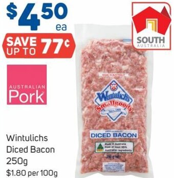 Foodland Wintulichs Diced Bacon 250g offer