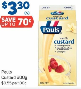 Foodland Pauls Custard 600g offer