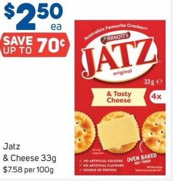 Foodland Jatz & Cheese 33g offer