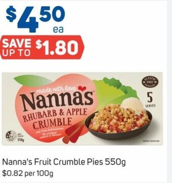 Foodland Nanna's Fruit Crumble Pies 550g offer